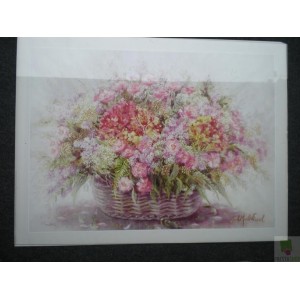 Kunstdruck "Korb mit Blumen"