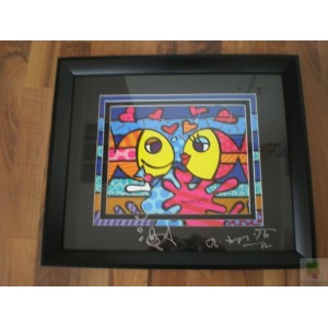 Britto Bild "Deep Down" im Bilderrahmen