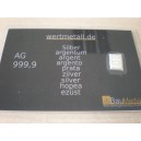  1 Gramm Silberbarren pures Silber 99,9% Barren 1g Anlagesilber mit Zertifikat